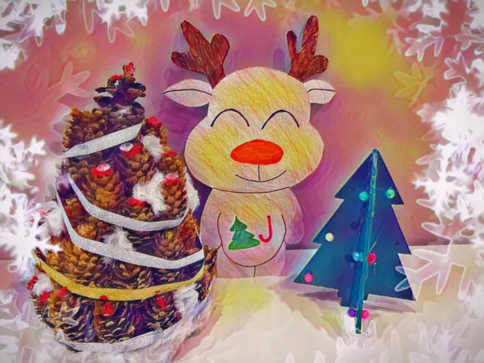 Detičky sa nám poďakovali vlastnoručne vyrobenými vianočnými pozdravmi, rok 2022